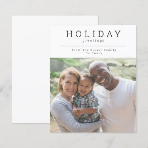 BUDGET Simple Holiday Greetings Photo Personalised