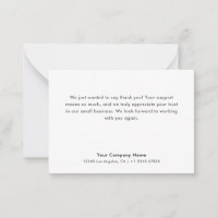 Budget | Simple Minimal Small Business Thank You