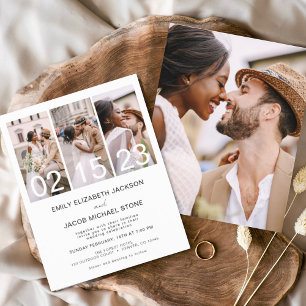 Budget Simple Minimalist Photo Elegant Wedding Flyer