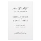 Budget simple minimalist script wedding save date