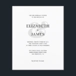 BUDGET Simple Modern Minimalist Wedding Invitation<br><div class="desc">BUDGET Simple Modern Minimalist Wedding Invitation</div>