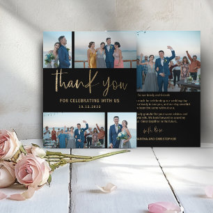 Budget Simple Photo Collage Thank you Wedding