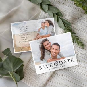 Budget Simple Photo Wedding Announcement