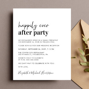 Budget Simple Photo Wedding Reception Invitation