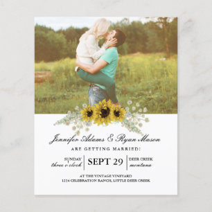 Budget Simple Photo Wedding Sunflowers