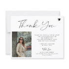 Budget simple script 2 photo graduation thank you