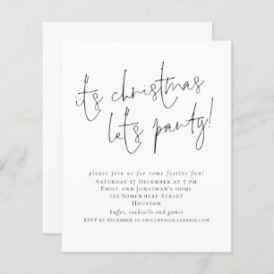 Budget Simple Script Its Christmas Lets Party