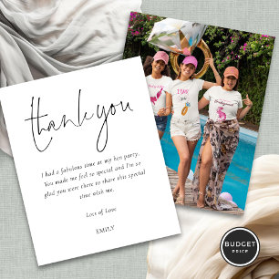 Budget Simple Script Photo Hen Party Thank You