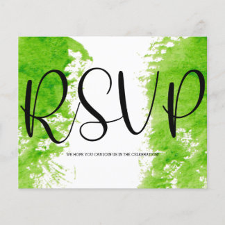 Budget Simple Watercolor RSVP card. Flyer