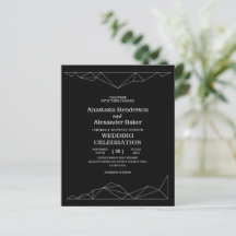 Budget Simple wedding invitation.