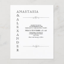 Budget Simple Wedding invitation.