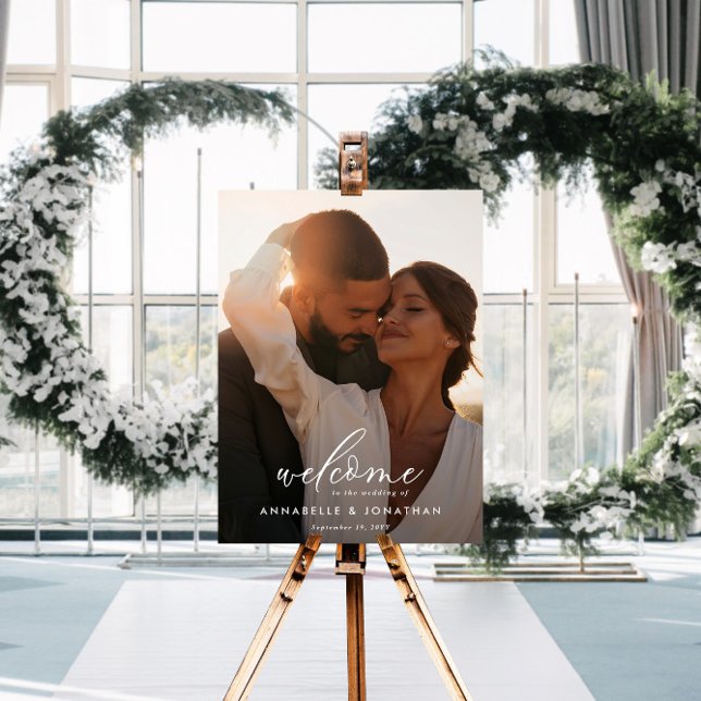 Budget simple wedding photo welcome eucalyptus poster (Creator Uploaded)
