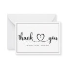 BUDGET Simple Wedding Thank You Card