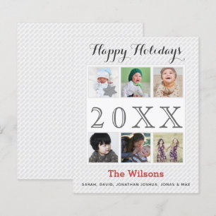 Budget Six Photos Collage Photo Holiday Card