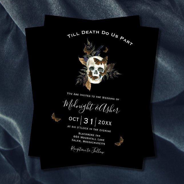 BUDGET Skull Till Death Do Us Part Wedding Invite (Creator Uploaded)