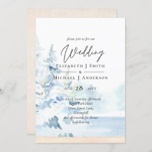 BUDGET Snowy Mountains Winter Lake Trees