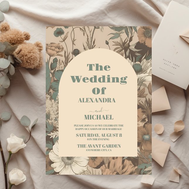 Budget Soft muted earth tones Wildflowers Wedding Flyer (Creator Uploaded)
