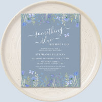 Budget Something Blue Bridal Shower Blue Invite