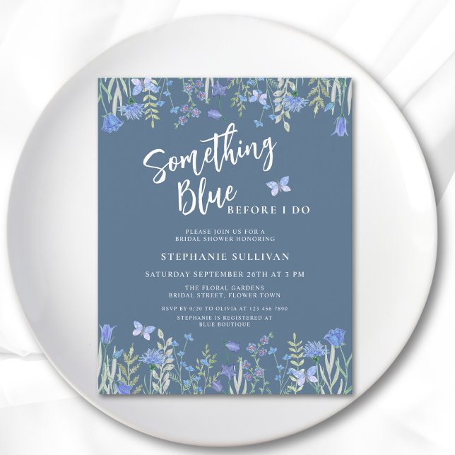 Budget Something Blue Bridal Shower Invitation (Creator Uploaded)