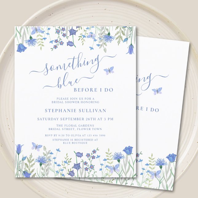 Budget Something Blue Bridal Shower Invitation (Creator Uploaded)