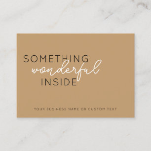 Budget Something Inside Beige Thanks Jewellery Car Business Card