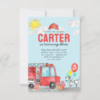 Budget Sound Alarm Fire Truck Firefighter Birthday