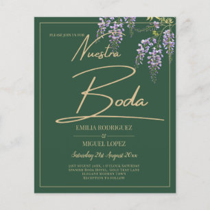 BUDGET Spanish All-in1 WISTERIA Gold Green BODA Flyer
