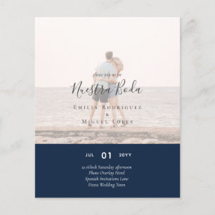Budget SPANISH PHOTO BODA Engagement Save Date Inv Flyer
