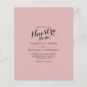 BUDGET Spanish Wedding Bilingual Boda Wedding Flye Flyer