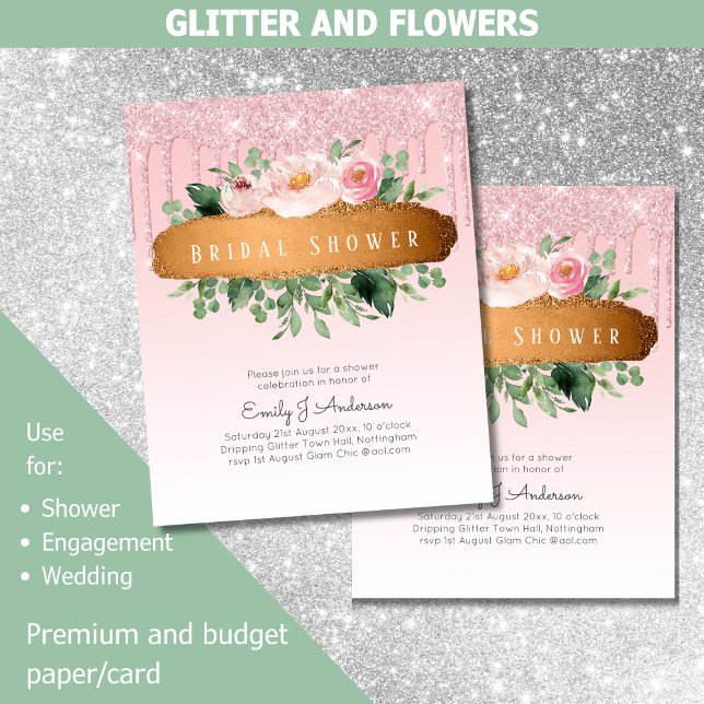 BUDGET Sparkles Glitter Floral Girly Bridal Shower (Creator Uploaded)