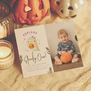 Budget Spooky One Girl Halloween Birthday Photo