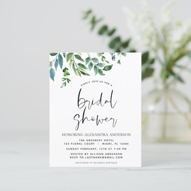 Budget Spring Bridal Shower Greenery (Standing Front)
