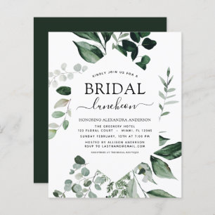Budget Spring Bridal Shower Luncheon Greenery