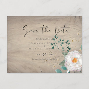 BUDGET Spring Wildflowers Barn Garden Wedding Postcard