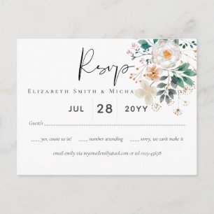 BUDGET Spring Wildflowers Barn Garden Wedding Postcard