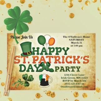 Budget St Patrick's Day Party Vintage Paper Sheets
