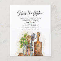 Budget Stock The Kitchen Bridal Shower Invitation