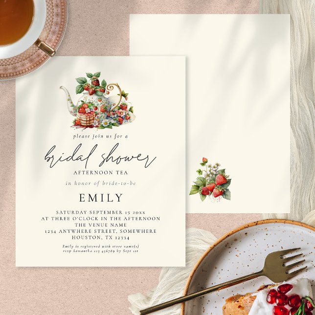 Budget Strawberries Afternoon Tea Bridal Shower (Creator Uploaded)