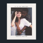 Budget Stylish Photo Wedding Save the Date Cards<br><div class="desc">Personalised unexpensive simple Stylish Modern Cool ivory Photo Wedding Save the Date Invitation ards featuring elegant and minimalist sans-serif font, custom photo, couple names, sender's address, wedding date and location, website link for invitation to follow, fully customisable background. Custom your wedding invitation choosing different image backgrounds on front and back,...</div>