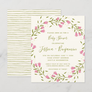 Budget Stylish Pink Garden Flower Baby Shower