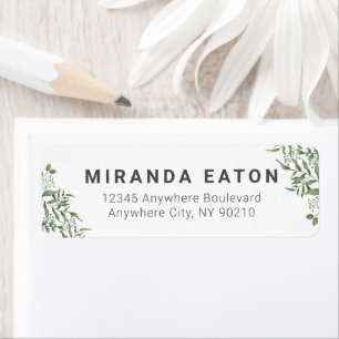 Budget Succulent Eucalyptus Leaves Return Address