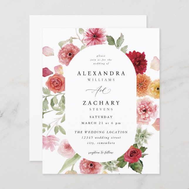 Budget Summer Multi Colour Floral Wedding 2 (Front/Back)