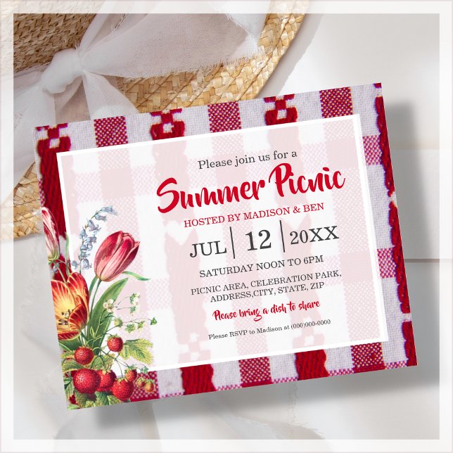Budget Summer Picnic Party  Invitation (Creator Uploaded)