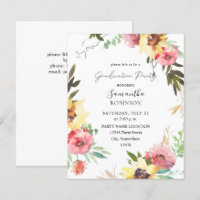 Budget Summer Sunflower Floral Graduation Party