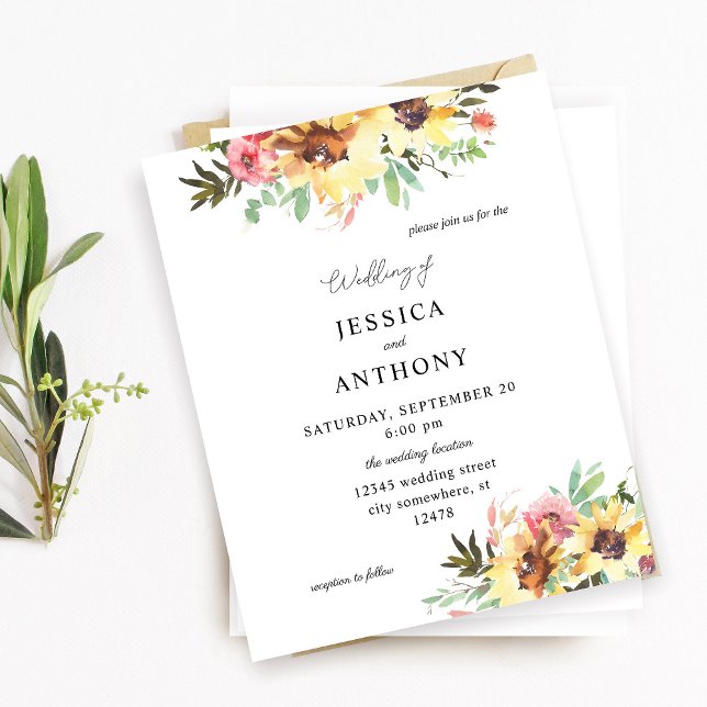 Budget Summer Sunflower Floral Wedding (Creator Uploaded)