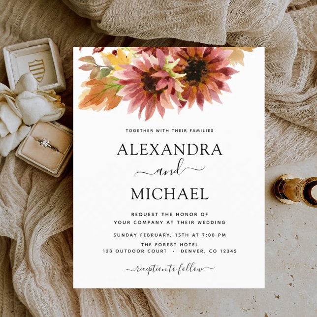 Budget Sunflower Country Wedding Invitation (Creator Uploaded)