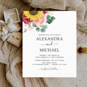 Budget Sunflower Eucalyptus Country Wedding