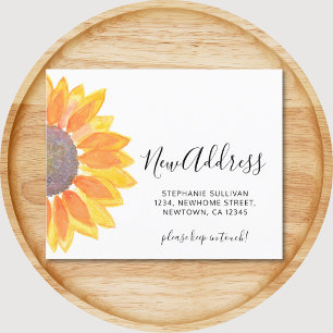 Budget Sunflower Moving Announcement Card