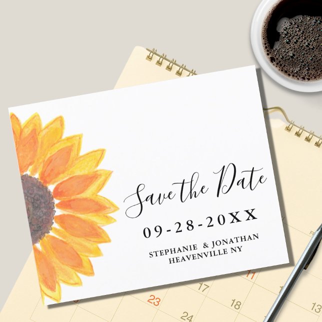 Budget Sunflower Wedding Save The Date Card (Creator Uploaded)
