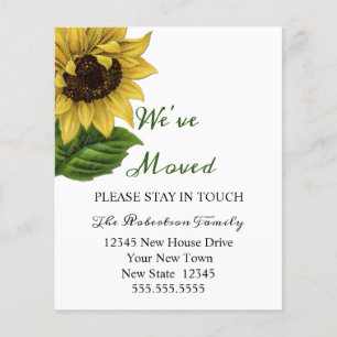 Budget Sunflower We've Moving   New Address  